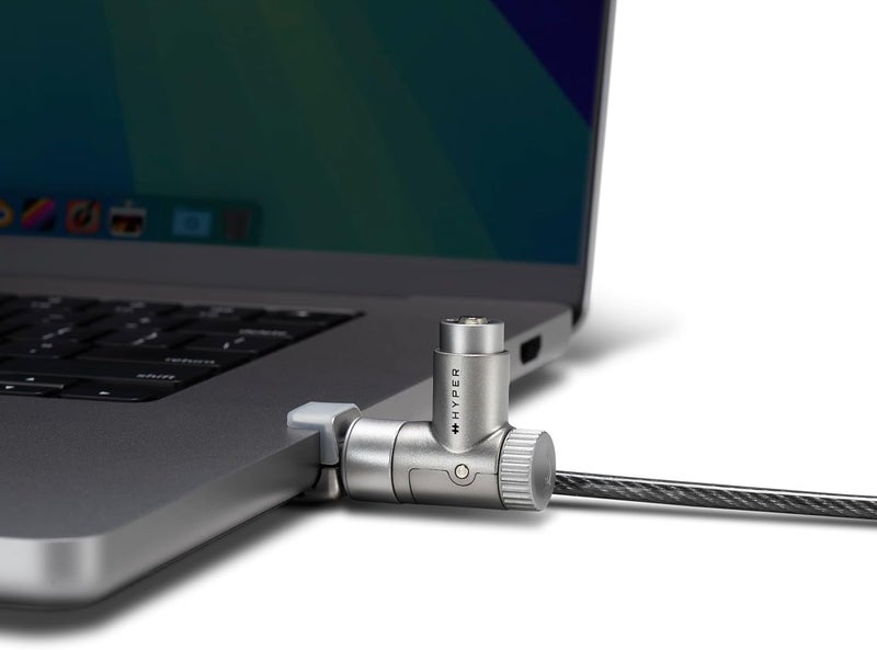 HyperShield MacBook Pro Cable Laptop Lock — Tool-Free MacBook Security Lock w/ 6.5 Ft. Steel Cable, Full Port Access — for 14” & 16” Apple Silicon Devices — Ideal for Public Spaces - Image 1